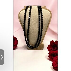 Black Multi-Strand Necklace
